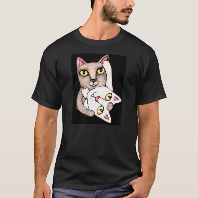T-shirt vintage de danse de chat (Devant)