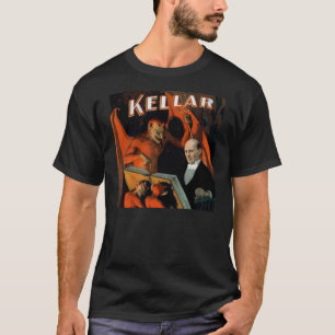 T-shirt vintage de diable de Kellar de magicien