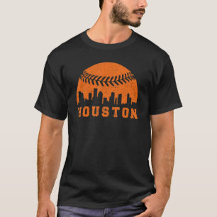 T-shirt Vintage de Houston en détresse ligne de base-ball