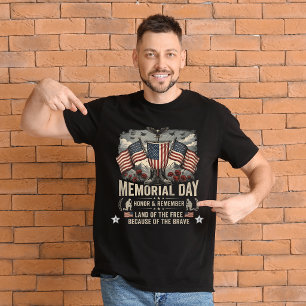 T-Shirt vintage de la fête patriotique du Memorial