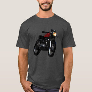 T-shirt vintage de moto de coureur de café
