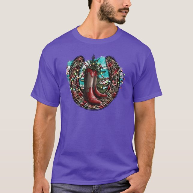 T-shirt Vintage de Noël occidental (Devant)