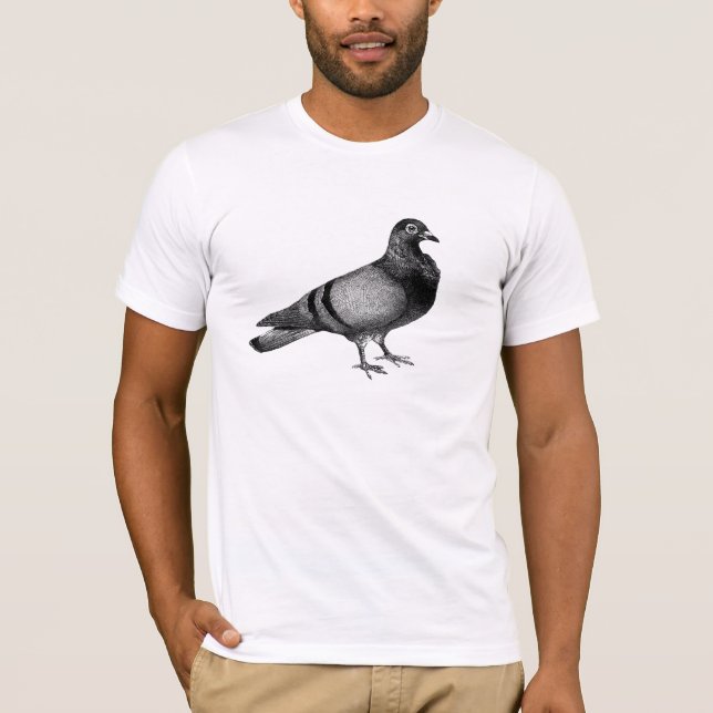 T-shirt vintage de pigeon (Devant)