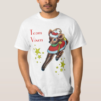 T-shirt vintage de renne de renarde d'équipe de