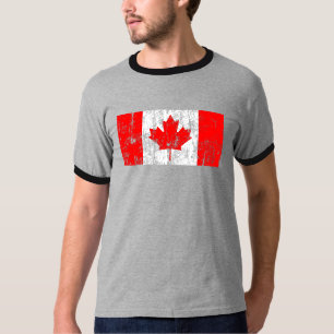 T-shirt vintage de sonnerie de drapeau du Canada