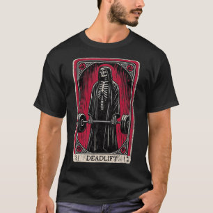 T-shirt Vintage Deadlift Skeleton Halloween Gym plaisanter
