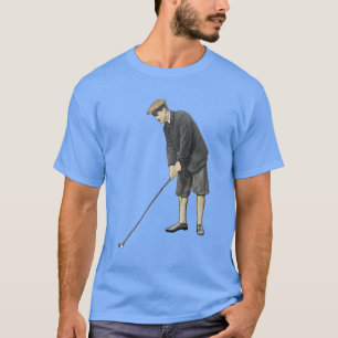 T-shirt Vintage Début des années 1900 Golfer Putting the G