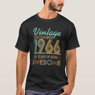 T-shirt Vintage décembre 1966 56e anniversaire 56 ans d'êt