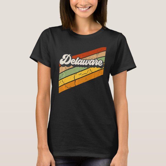 T-shirt Vintage Delaware 80s Retro (Devant)