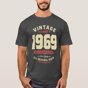 T-shirt Vintage depuis 1969 54e anniversaire