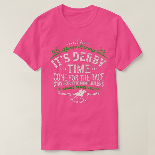 T-shirt vintage, Derby Time, Louisville, Kentucky, cheval  (Design devant)