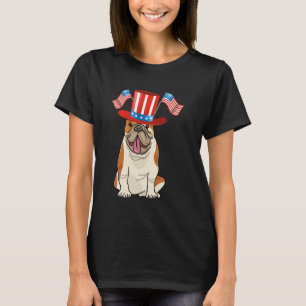 T-shirt Vintage Design American Top Hat Dog