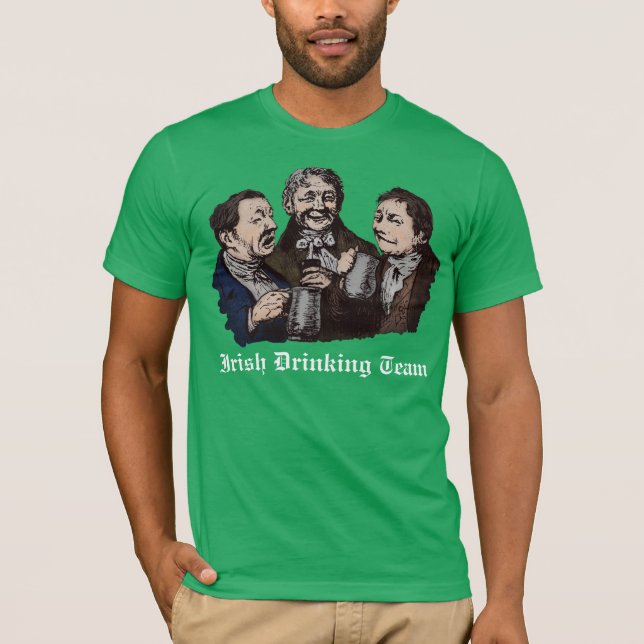 T-shirt Vintage Design Team Irish Drinking (Devant)