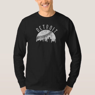 T-shirt Vintage Detroit Michigan Skyline Appareils