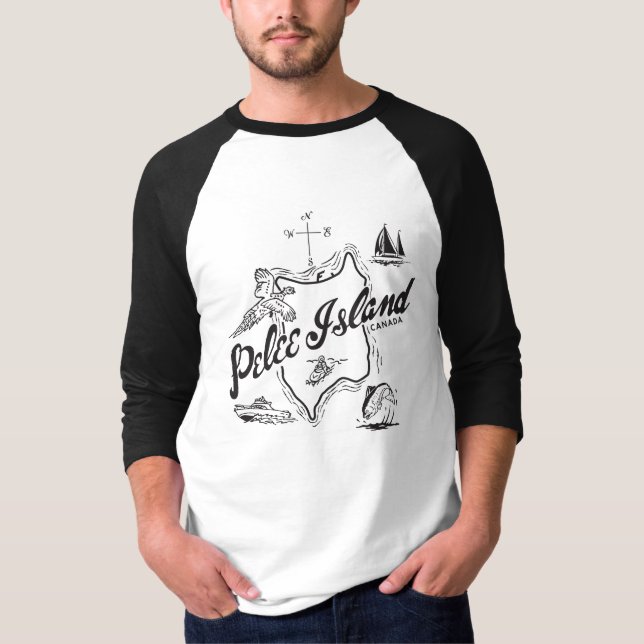 T-shirt vintage d'île de Pelee des hommes (Devant)