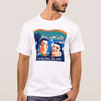 T-shirt vintage d'île de Père Noël Catalina