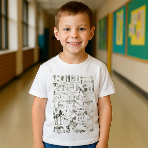 T-shirt Vintage Dinosaur Os Fossiles Art