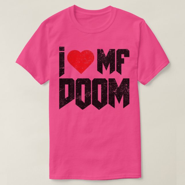 T-shirt Vintage Distressé J'Aime Mf Doom (Design devant)