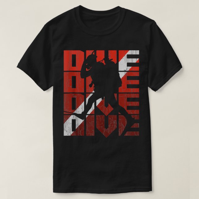 T-shirt Vintage Distressed Plongée Plongée Débardeur (Design devant)