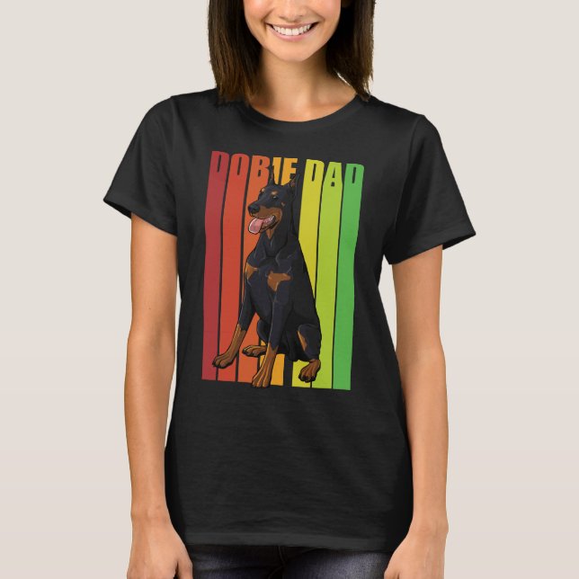T-shirt Vintage Doberman Pinscher Papa (Devant)