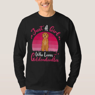 T-shirt Vintage Dog  Just A Girl Who Loves Goldendoodles