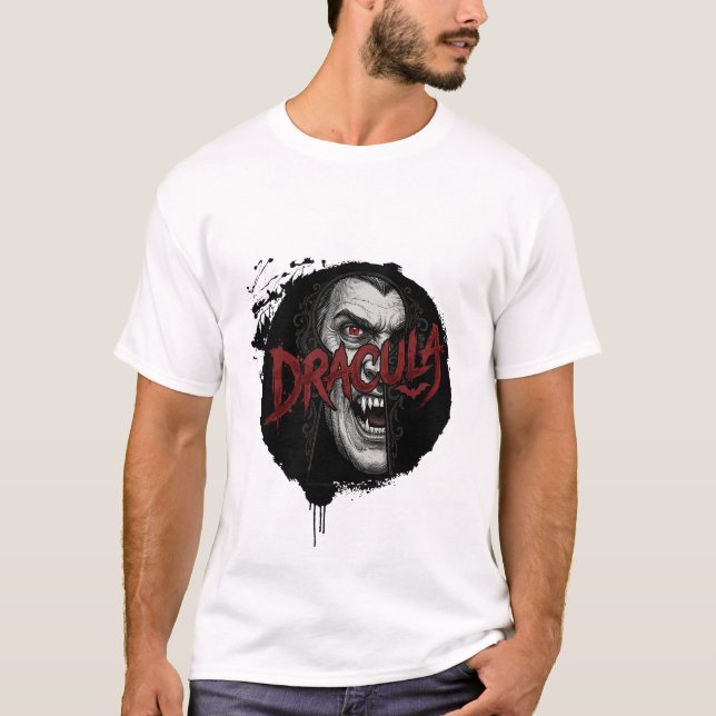 T-shirt Vintage Dracula Gothic Vampire (Devant)