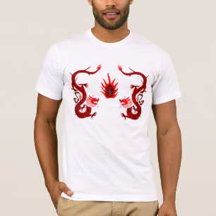 T-shirt Vintage Dragon Holiday rouge et noir