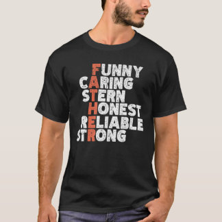 T-shirt Vintage Drôle Attentionné Sévère Honnête Fiable Fo