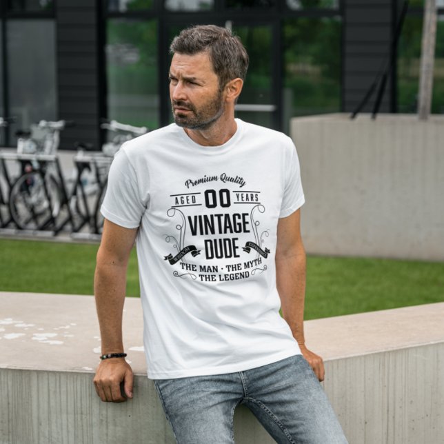 T-shirt Vintage Dud'âge personnalisé (Créateur téléchargé)