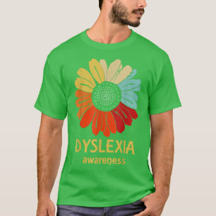 T-shirt Vintage Dyslexie de tournesol, Enseignant Là