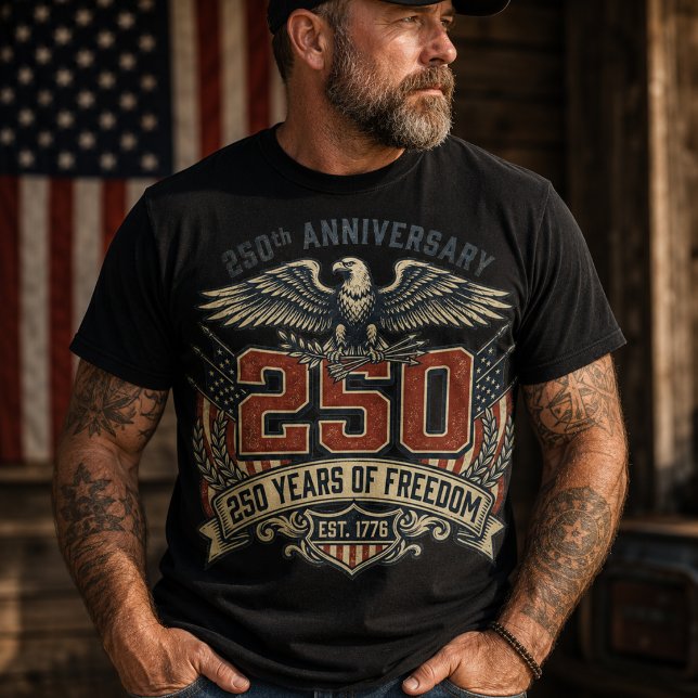 T-shirt Vintage Eagle 250 Ans de Liberté (Créateur téléchargé)