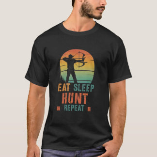 T-shirt Vintage Eat Sleep Bow Hunt Repeat