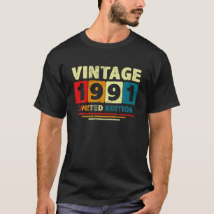 T-shirt Vintage Edition Limitée 30 Ans 1991 Magnifique