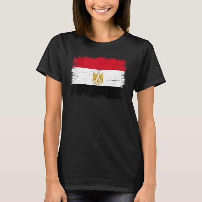 T-shirt Vintage Egypt Flag Egyptian Independence Day (Devant)