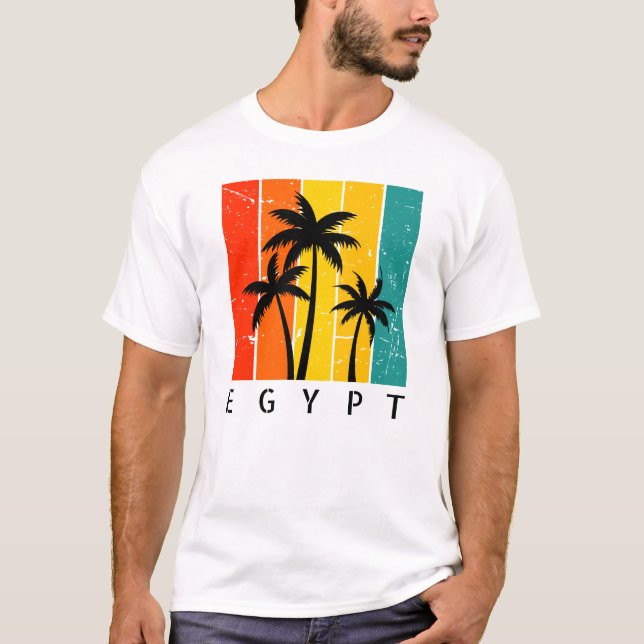 T-shirt Vintage Égypte Sunset (Devant)
