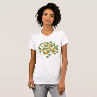 T-shirt Vintage Embroidery Nasturtium Cascade | Botanical