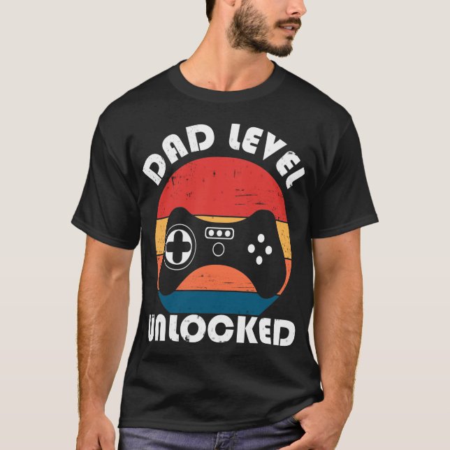 T-shirt Vintage en Joystick déverrouillé au niveau (Devant)