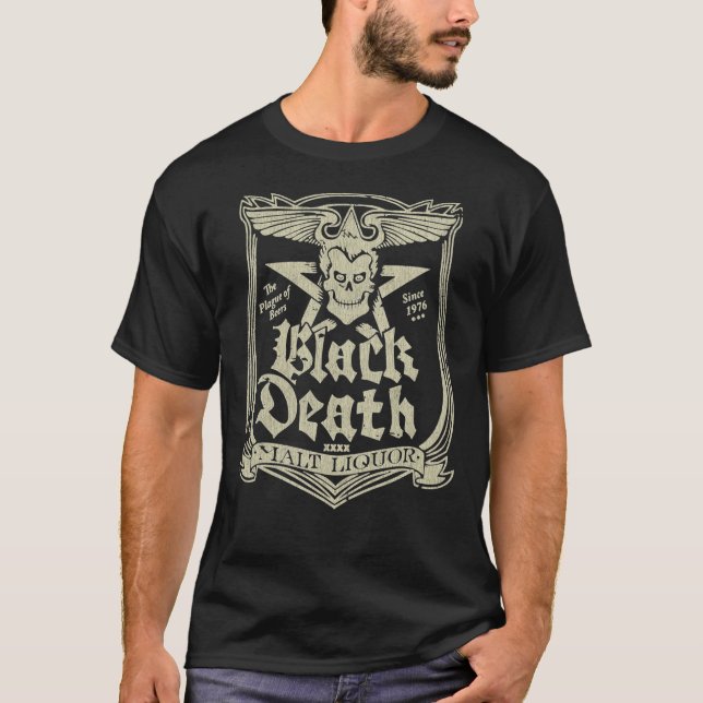 T-shirt Vintage Essential Liquor de Malt Mort Noir (Devant)