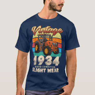 T-shirt Vintage Est 1934 Fermier Tractor 88e anniversaire