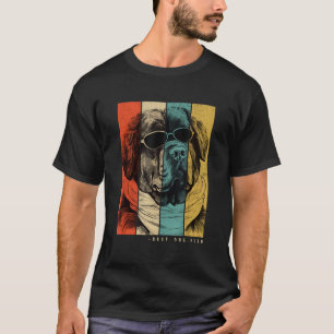 T-shirt Vintage Estrela Mountain Dog Maman Papa Enfants Ho
