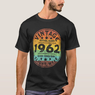 T-shirt Vintage Établi 1962 59E Anniversaire Rétro
