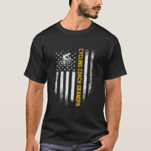 T-shirt Vintage États-Unis Drapeau Américain Fier Cyclis