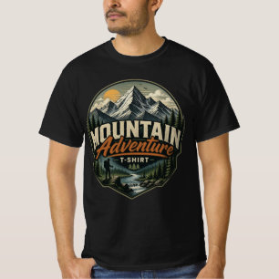 T-Shirt Vintage Explorateur Aventure de Montagne