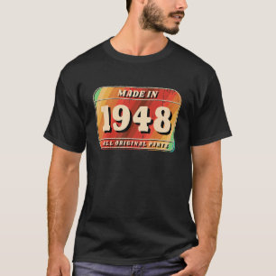 T-shirt Vintage Fabriqué En 1948 Plaque De Licence De Pièc