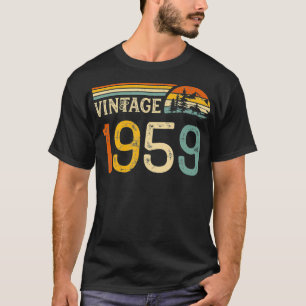 T-shirt Vintage Fabriqué en 1959 63e Anniversaire Cadeau R
