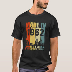 T-shirt Vintage Fabriqué En 1962 Édition Limitée 60 Ans Ap