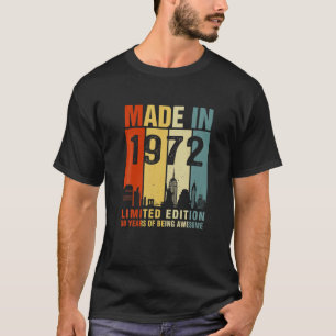 T-shirt Vintage Fabriqué En 1972 Édition Limitée 50 Ans
