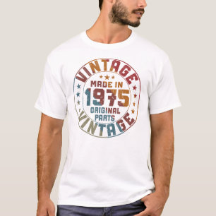 T-shirt Vintage Fabriqué En 1975 Pièces D'Origine