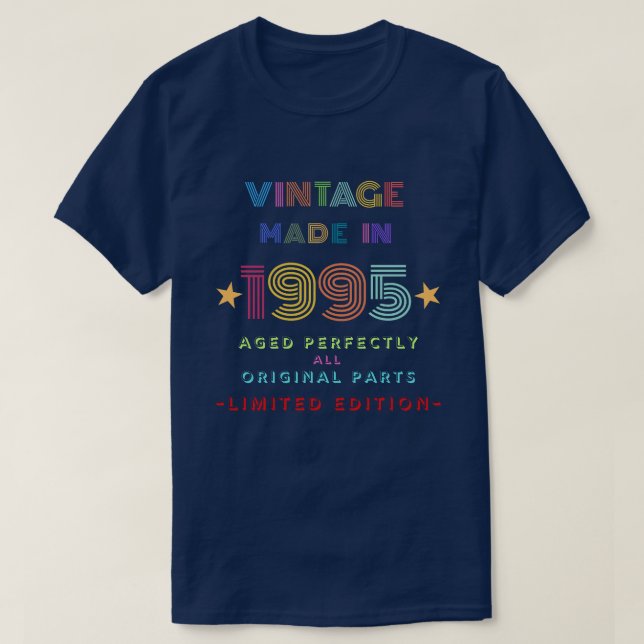 T-Shirt Vintage Fabriqué En 1995 (Design devant)