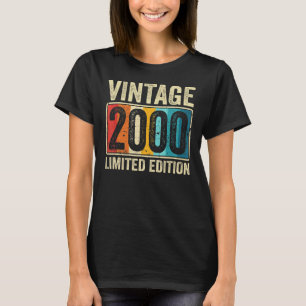 T-shirt Vintage Fabriqué En 2000 Cadeaux 23 Ans Retro 23e